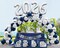 Graduation Party Decoration Class of 2026, 86PCS Blue & Silver Graduation Party Supplies High School College Grad Balloon Boxes with Letter, Foil Curtain, LED String Light, Balloon Garland Kit